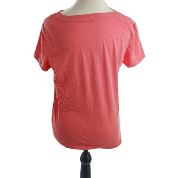 Tommy Hilfiger T Shirt Pink V Neck Short Sleeve Casual Womens Size Medium - Picture 5 of 7